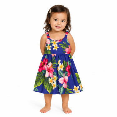 Hibiscus Plumeria Little Girls Sundress