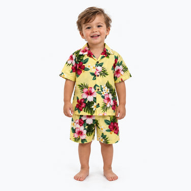 Hibiscus Plumeria Boys Cabana Set