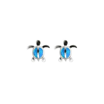 Blue Opal Honu Earrings