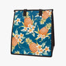 Large Insulated Hot/Cold Bag in Pineapple Patch Teal Hawaiian design, for beach, lunch and gifting - Hilo Hattie