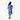 Lehua Quilt Short Dress in Navy, back view - Made in Hawaii by Hilo Hattie