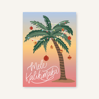 Christmas Card with Palm Tree