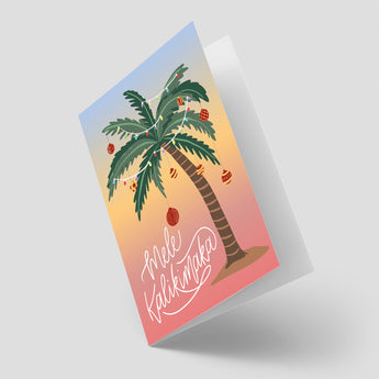 Christmas Card with Palm Tree