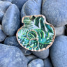 Monstera print seashell ring dish holding rings and small jewelry