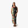 Orchid Panel Long Dress in Black - Made in Hawaii by Hilo Hattie