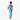 Orchid Panel Long Dress in Blue, back view - Made in Hawaii by Hilo Hattie