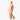 Orchid Panel Long Dress in Coral, side view - Made in Hawaii by Hilo Hattie