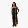Orchid Panel Smock Dress in Black - Made in Hawaii by Hilo Hattie