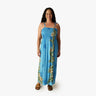 Orchid Panel Smock Dress in Blue - Made in Hawaii by Hilo Hattie