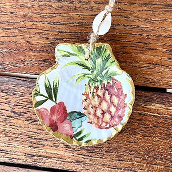 Seashell Pineapple Tropical Ornament