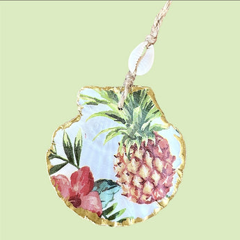 Seashell Pineapple Tropical Ornament