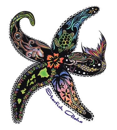 Starfish Aloha Sticker